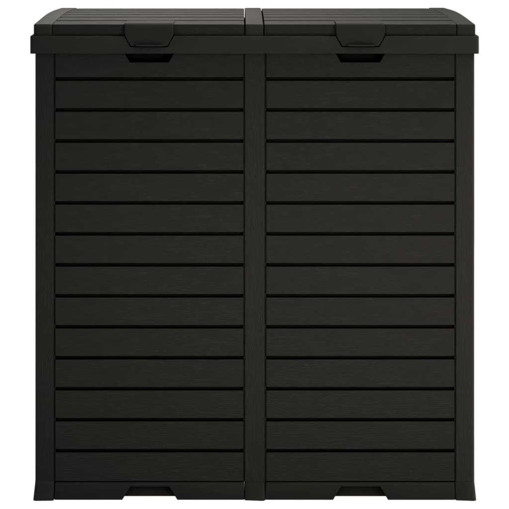 Outdoor Trash Bin Black 78 X 41 X 86 Cm Polypropylene