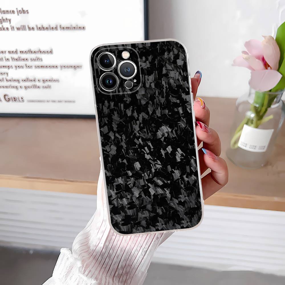 

Forged Carbon Fundas Transparent Soft Phone Case For IPhone 15 12 14 16 17 13 Plus 11 Pro Max 13 Pro iPhone 13pro max
