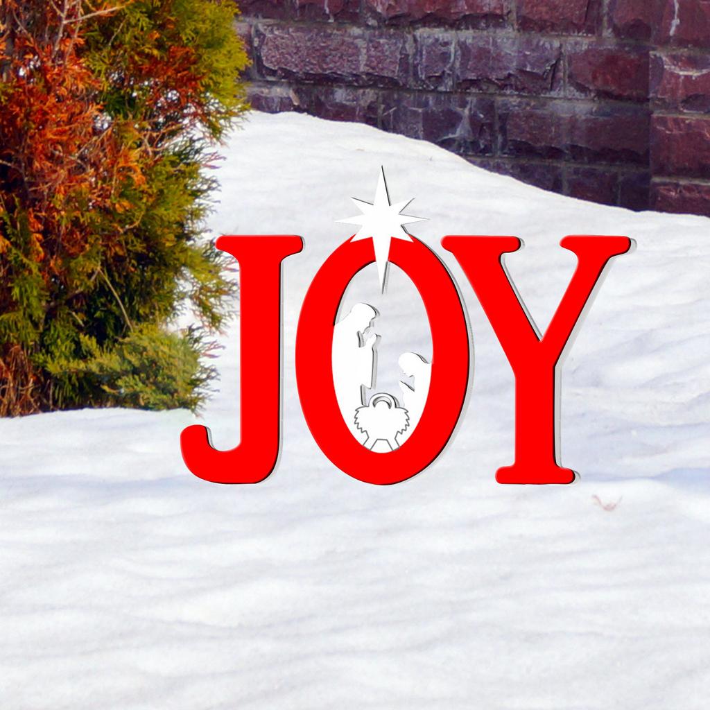 Weihnachts-Außenweihnachtsdekorationen, 3er-Set, Acryl, geeignet für den Garten(14.4/12 Zoll, Rot/)