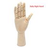 Right Left Wooden Hand Model Sketching Drawing Jointed Movable Fingers Mannequin