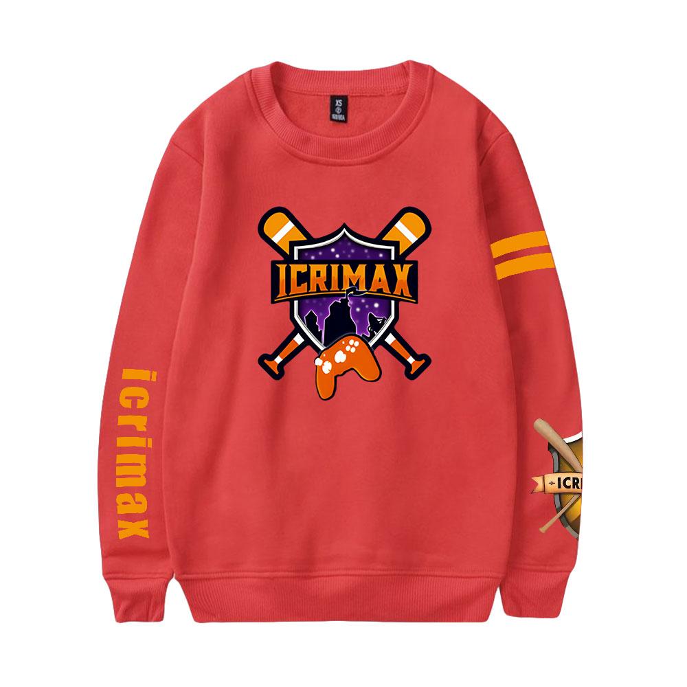 Men's Icrimax Print Hoodies Round Neck Hooded Sweatshirts Man Pullover Male Top Streetwear Outdoor Tracksuit