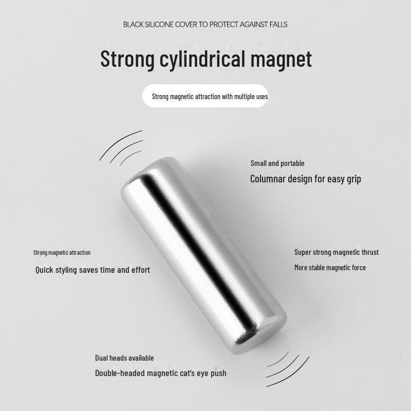 Fancy Cat's Eye Crystal Nail Polish with Super Strong Cylindrical Magnet