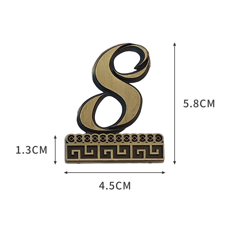 1PCS Relief Metal House Number with Magnet 5.8*4.5cm Door Number Apartment Door Numbers for Outdoor Hotel Home Mail Box Label