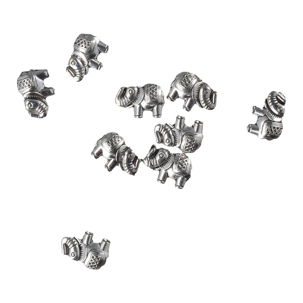 

100Pcs Antique Silver Spacer Beads 8x12mm Charm Beads Craft Detailed Carved Beads Jewelry Making