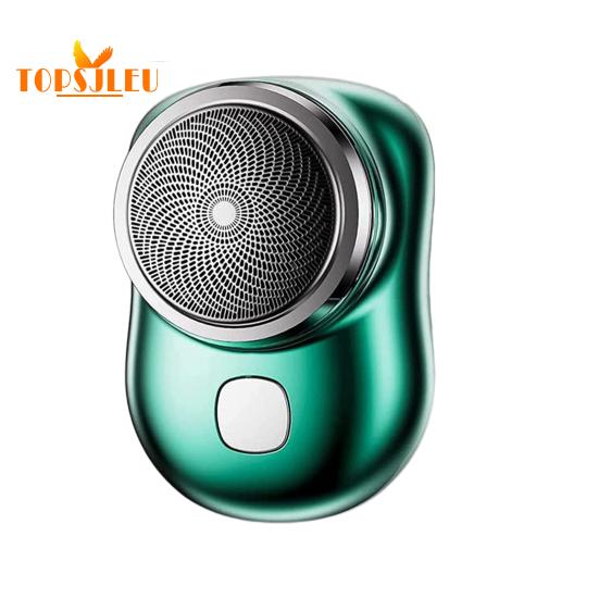 

1 набір портативної міні-бритви для чоловіків - USB-акумулятор, вологе і сухе використання, низький рівень шуму, високошвидкісна електрична бритва зелений