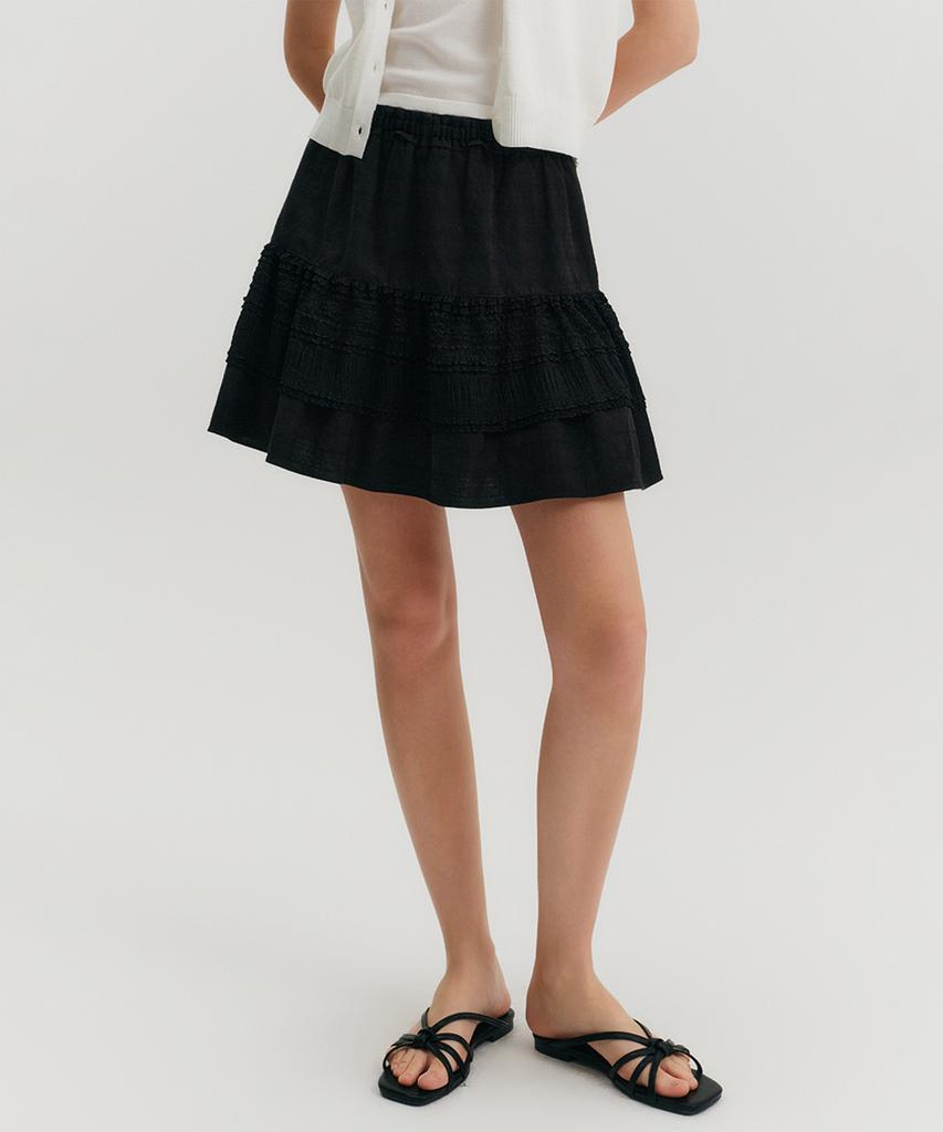 Lugkaeseuteu Lulu Shirring Banding Skirt / Lulu Shirring Banding Skirt_2Colors