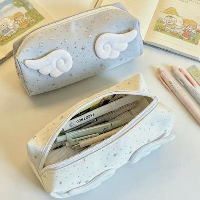 Large Capacity Pen Bag Star Print Pencil Pouch Portable Stationery Bag  Back To School