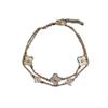 Floral Pendant Bracelet With 18k Gold Plating And Zirconia For Womens Fashion Accessories