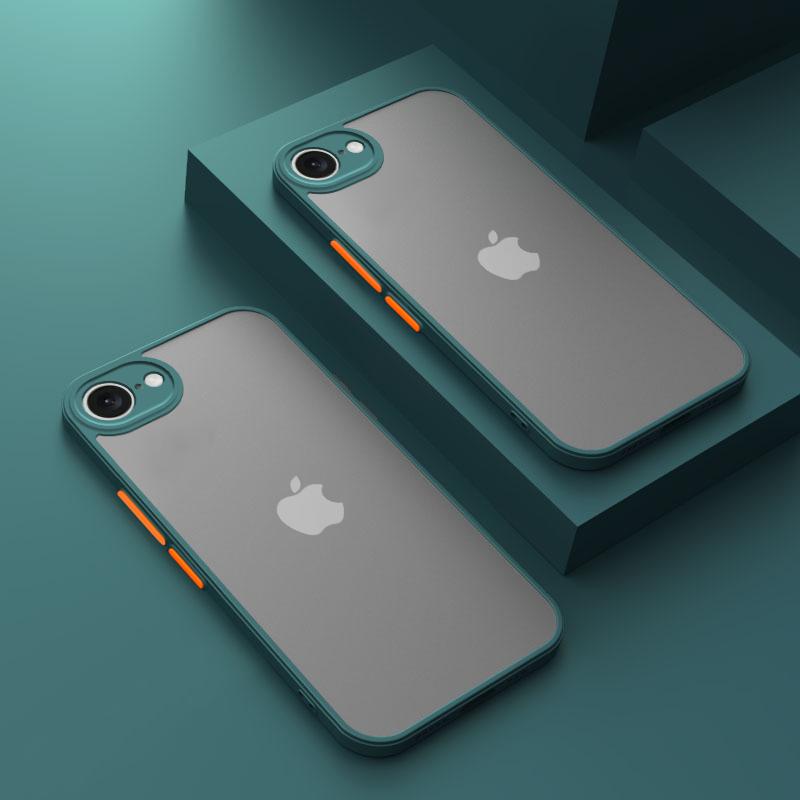 Pro iPhone 16E Pouzdro SE4 Tvrdé PC Armor Matné Luxusní Color Blocking Nárazuvzdorné Ochranné Pouzdro na Fotoaparát pro iPhone 16e Kryt