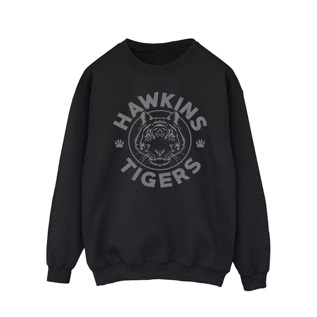 Netflix Mens Stranger Things Hawkins Grey Tiger Sweatshirt