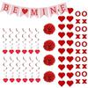 Valentines Day Party Decorating Hanging Banners Garlands Party Accessories X3UC