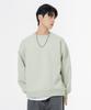 MOZMOZ Heavy Weight Pigment Back Embroidery Cutout Oversized Sweatshirt Beige