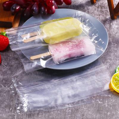100PCS/lot Plastic Ice Bags One-time Transparent Popsicle Bags Fridge Ice Cream Storage Bags
