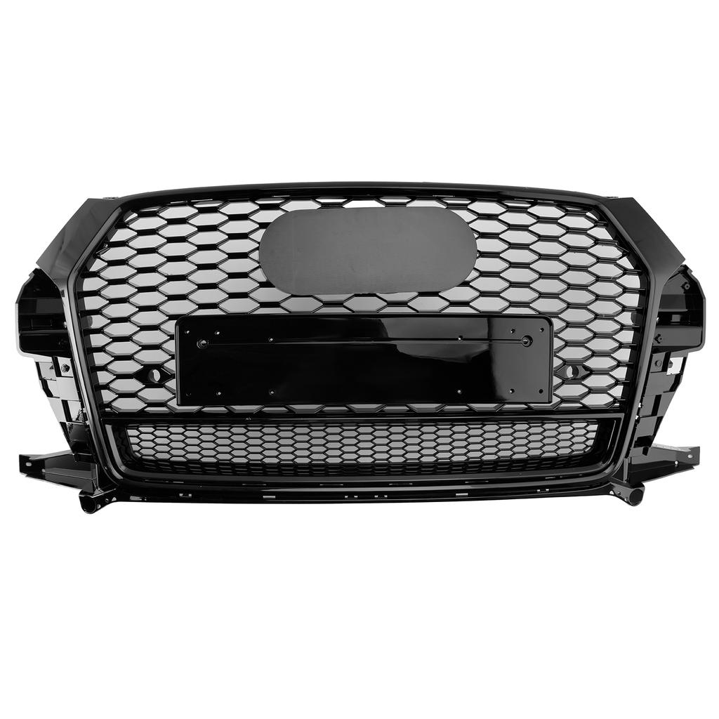 RSQ3 Style Front Honeycomb Grill Grille 8U0853653M Fit Q3 2016-2018 Gloss Black