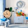 Wall Clock Cat Decorative Silent Non Ticking Resin Joseph Statue Figurine Charming Silhouette