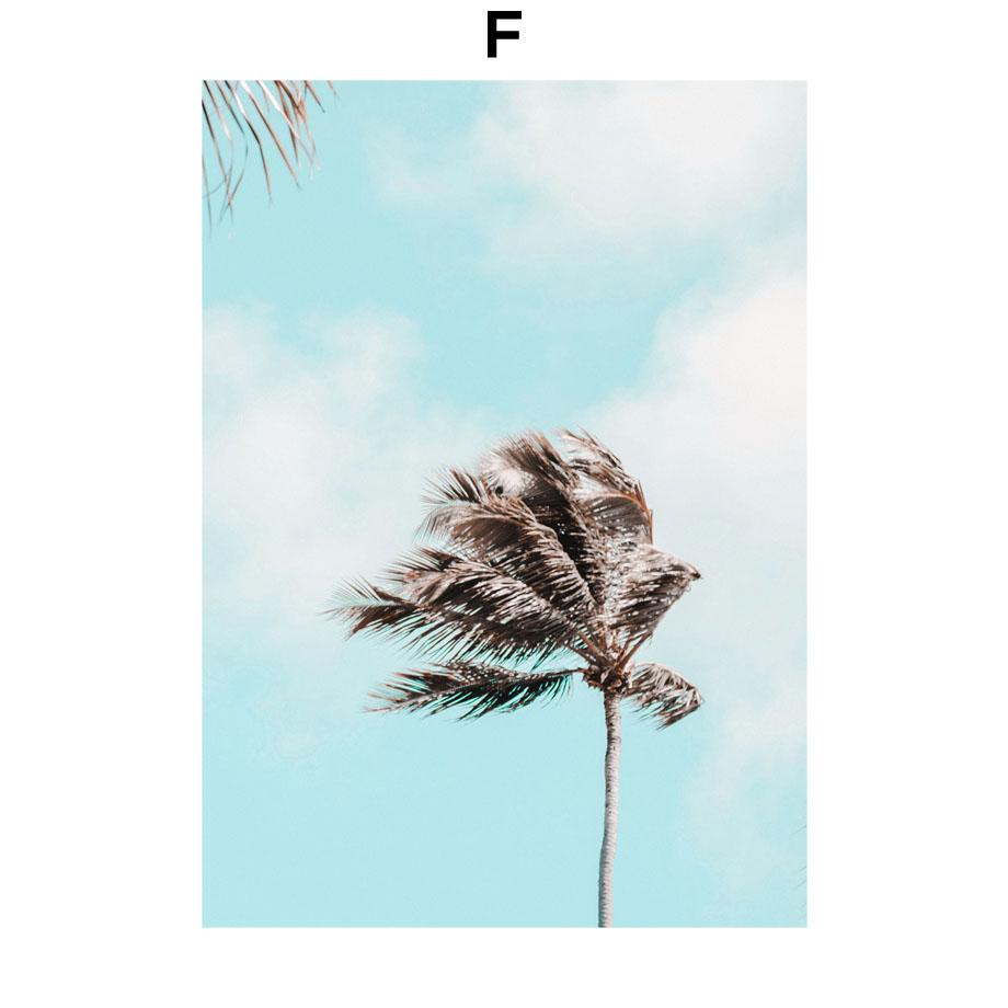 

Северная Европа, морской пляж, художественный настенный постер, зонтик, кокосовая пальма, морская звезда, холст, картина, украшение для гостиной, дома, Куадрос 21X30cm No Frame