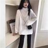 Women's 2024 Autumn/Winter Half Turtleneck Warm Loose Long Sleeve Top