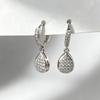 Hot-selling Minimalist Micro-paved Zircon Earrings, Teardrop-shaped Earrings, Elegant and Sophisticated Earrings.