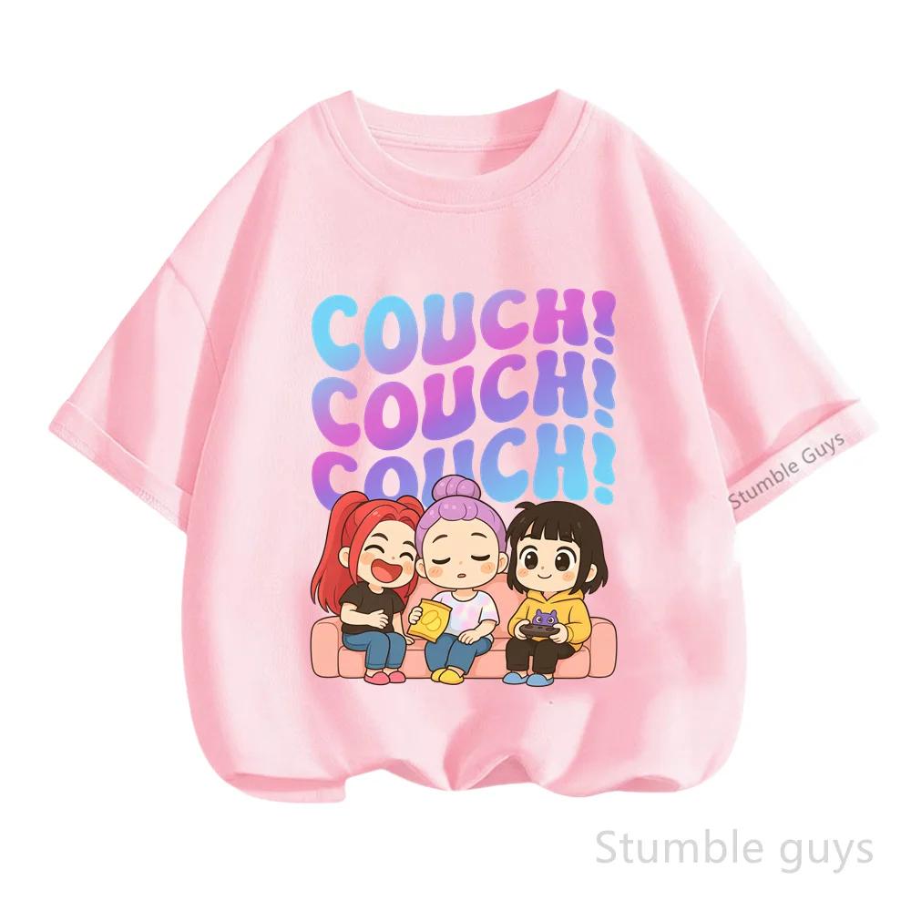 Children s Summer KPop Fashion Clothes Demon Hunter T-shirt Huntrix Anime Boys Clothing 100