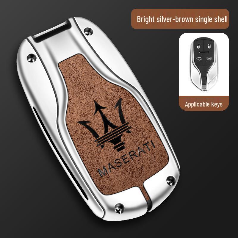 Maserati Key Case for Levante/Ghibli: Premium Leather Shell for Men & Women