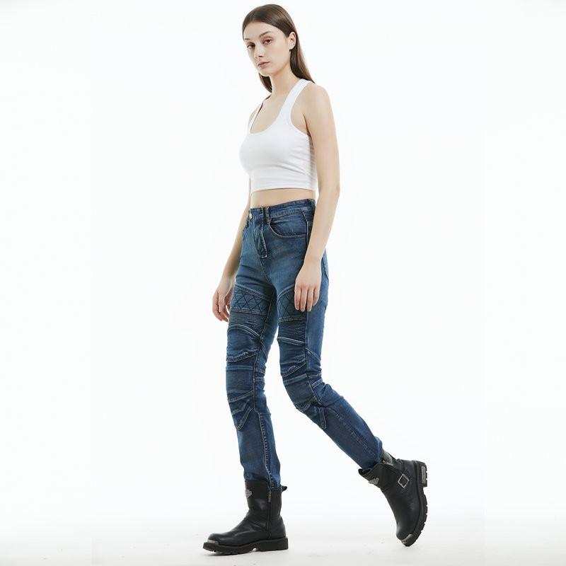 Womens Motorcycle Riding Pants With Kevlar Reinforcement Silicone Padding Safety Comfort
