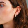Luxury 925 Sterling Silver Jewelry 14K Gold Plated D Color VVS Moissanite Hoop Earrings for Party