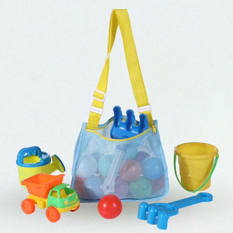 Children Beach Mesh Bag Travel Protable Organizer Bag Kids Swimming Bag Beach Toys Towel Storage Bags Women Cosmetic Makeup Bags
