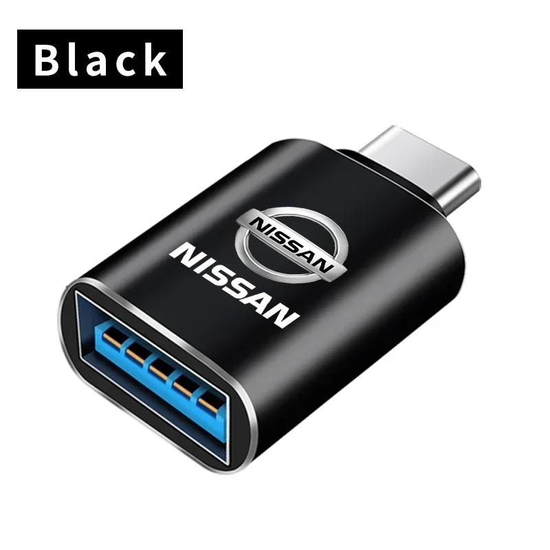 Car Type-C To USB 3.0 Interface Mini Converter Charging Adapter for Nissan X-trail Qashqai Note Juke Sentra Patrol Navara Mic