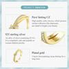 Bamoer 925 Sterling Silver Double Layer Knot Finger Ring Stackable Rings for Women Original Design Fine Jewelry