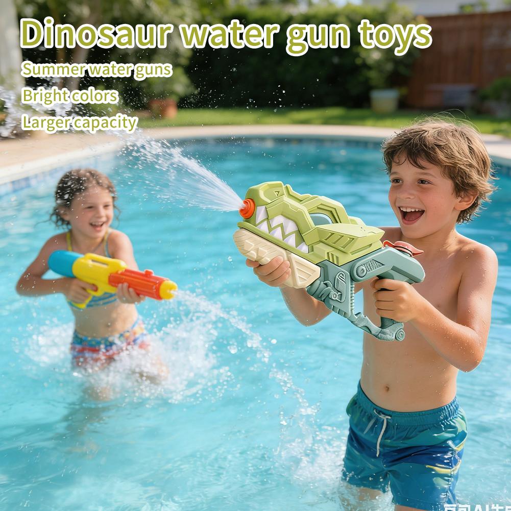 Dinosaur Water Gun Toys For Kids Pull-Out Squirt Gun Leak-Proof Summer Beach Swimming Pool Outdoor Water Fight Toy
