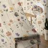 Retro Floral Wildflowers Sheer Curtains for Living Room Decoration Window Curtains for Kitchen Tulle Voile Organza Curtains