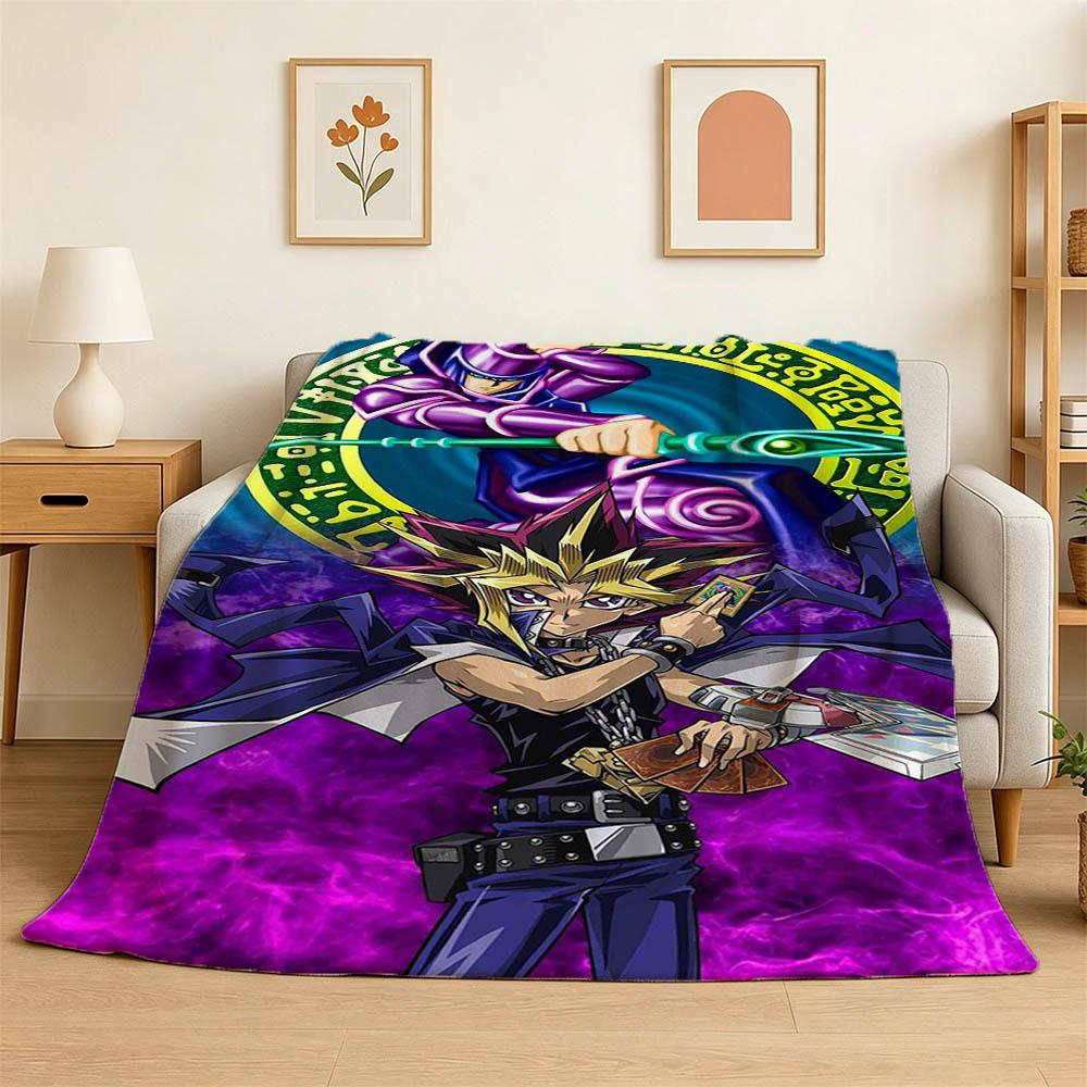 Cartton Y-Yu Gi O-Oh Japan Anime Game 3D Flannel Blanket Soft Throw Blanket Art For Home Decor Bedroom Bed Sofa Picnic Fans Gift