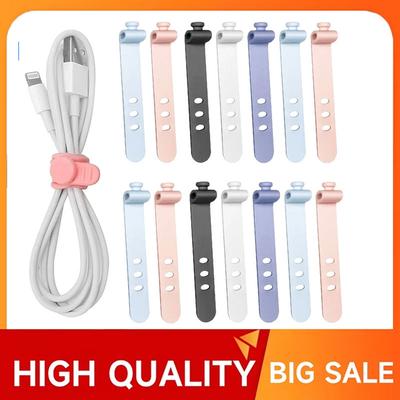 5 STÜCKE Wiederverwendbare Kabel Organizer Kopfhörer Clip Ladegerät Kabel Management 3 Loch Linie Storge Halter Linie Spuler Riemen