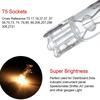 30Pcs T5 17 86 206 286 Halogen Bulb Car Trument Panel Lamp Auto Wedge Dashboard Lamp 1.2W 12V Light Source Warm White
