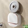 Wall Mounted Soap Holder With Waterproof Lid Drainage Layer And Tool Free Install Perfect For Bathroom Kitchen Sink Use
