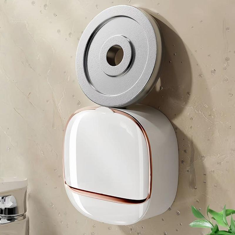 Wall Mounted Soap Holder With Waterproof Lid Drainage Layer And Tool Free Install Perfect For Bathroom Kitchen Sink Use
