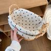 New Fabric Material Storage Basket Rattan Design Multi-Purpose Clutter Organizer Storage Bin Vanity Tidy