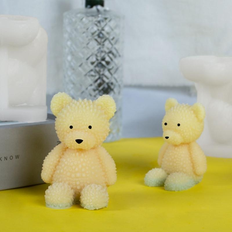 Bear Silicone Mold Candle Mold for Making Candle Soap Plaster Desk Ornament Cake Fondant Decorations Chocolate Jello