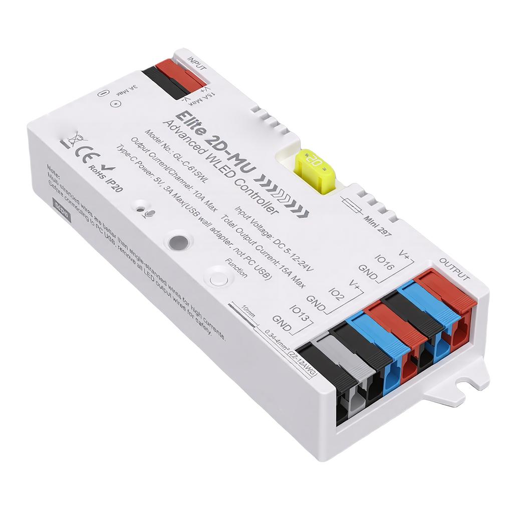 LED Strip Light Controller Over 100 Dynamic Lighting Effects Addressable RGB IC LED Strip Controller with Dynamic Mic