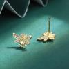 Creative Bee Shape S925 Silver Earring for Women's High-quality Zircon Earrings Jewelry Anniversary Gift Sterling Silver Jewelry