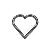 Titanium Heart Segment Ring: 16G Cartilage & Septum Piercing Earring (8/10mm)