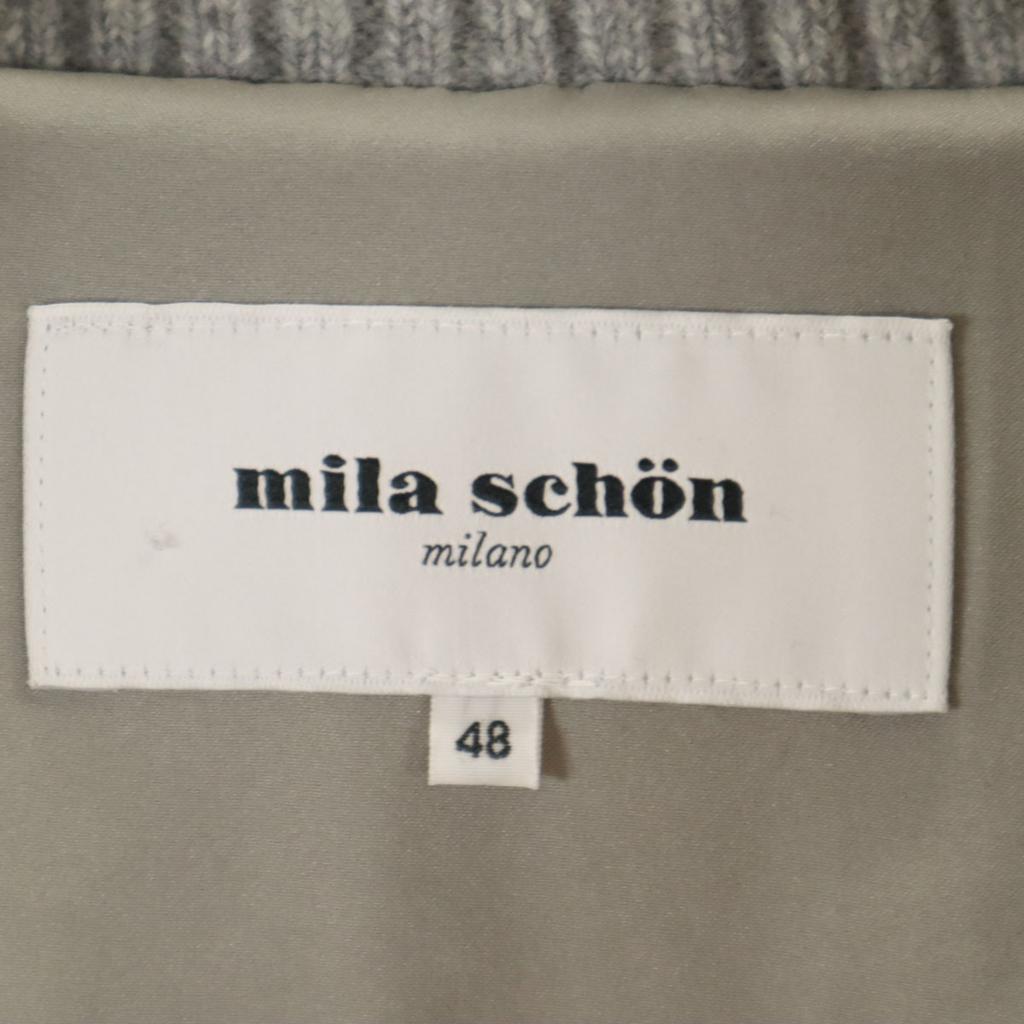 mila schon Quilted switching Knit jacket 48 gray Men's Used