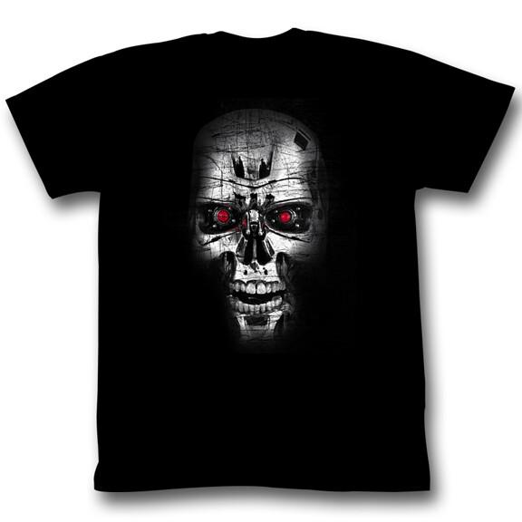 The Terminator 80 s Movie Skull With Red Eyes Linda Hamilton Men s T Shirt S