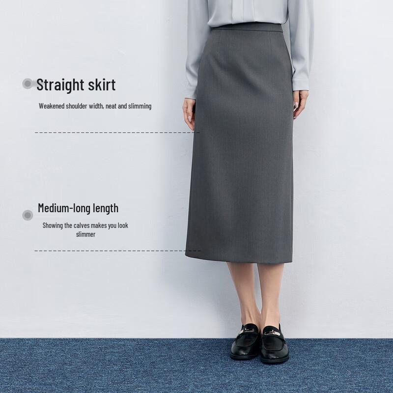 Women s Elegant Draped Commuter Pencil Skirt M