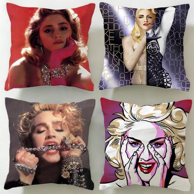 Classic Singer Madonna Cushion Cover Soft & Easy-Wash Pillow Case – Versatile for Couch, Bed, Travel and Office