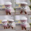 Plush Keychain Cute Cartoon Coffee Cup Pendant With Pp Cotton Filling For Bag Decor And Gift
