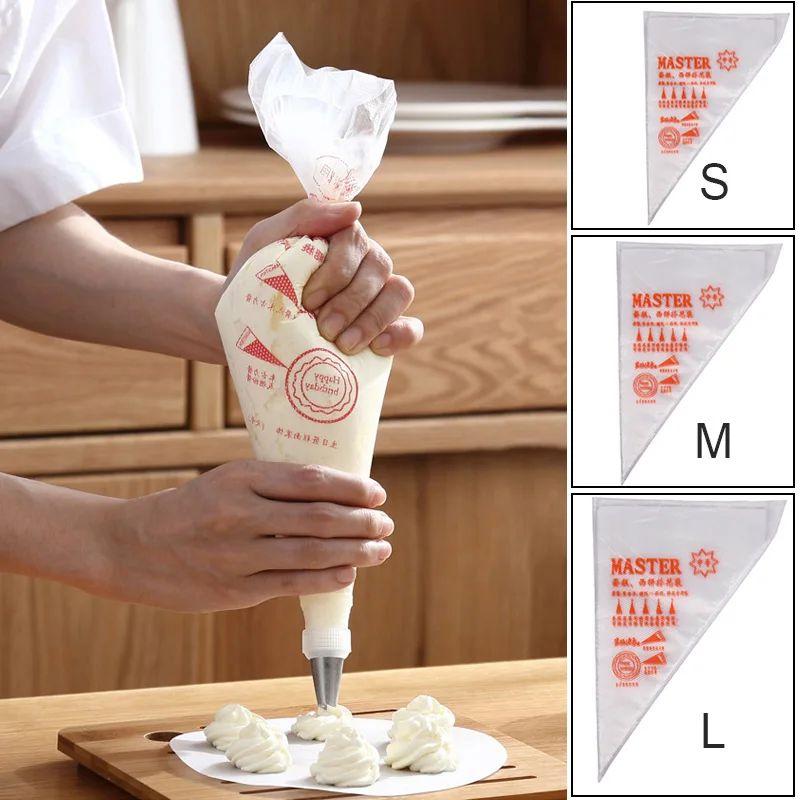 Disposable Piping Bags Kit Professional Cake Decorating Tools for Cupcakes Baking Fondant Pastry Cream Accessories 20/50/100Pcs