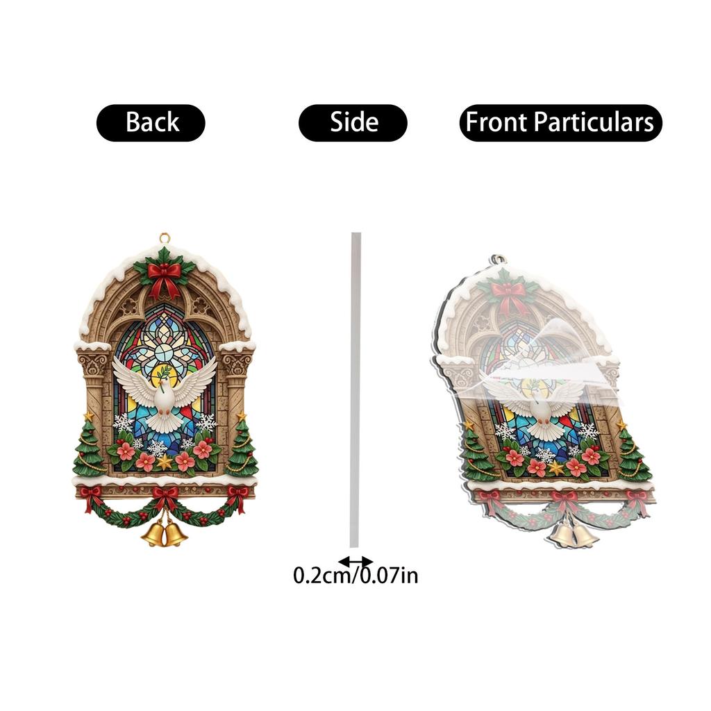 Christmas Pendant Christmas Tree Decoration Pendant 2D Flat Acrylic
