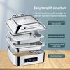 Hydraulic Flip Stainless Steel Buffet Stove Touch Control Electric Heating Breakfast Stove Hotel High-end Buffet Insulated Stove