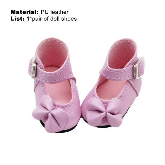 1 Paar wunderschöne Babypuppenschuhe, Mini-elegante, flache Mädchen-Puppenschuhe